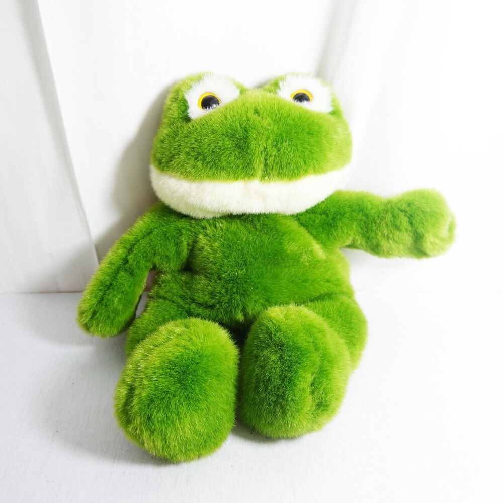 Vintage Happiness Always Zoo 1995 Plush Hand Puppet Frank  Frog